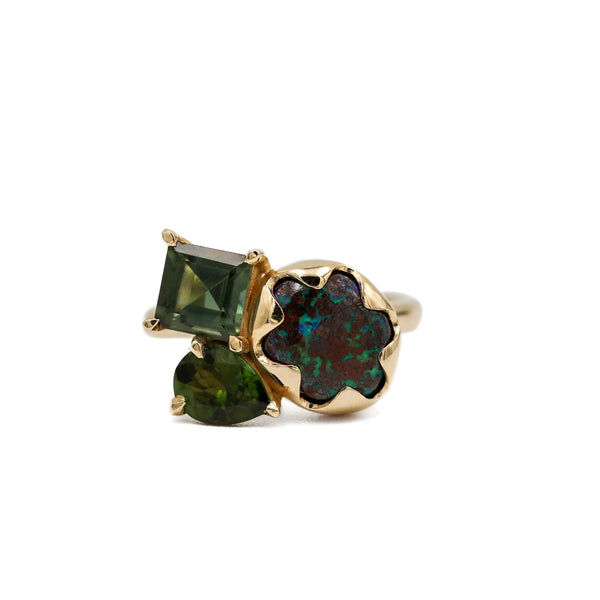 Green Opal Cluster Kelly Jay Jewellery