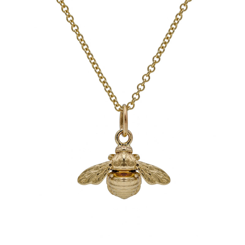 Bumble Bee Necklace Gold Kelly Jay Jewellery