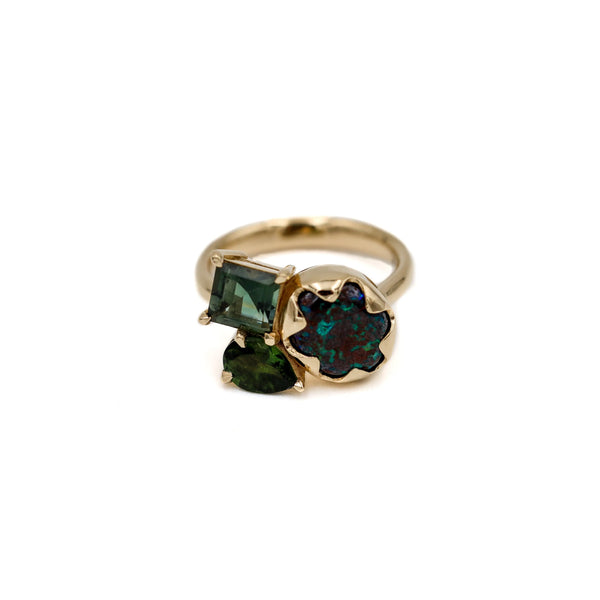 Green Opal Cluster Kelly Jay Jewellery