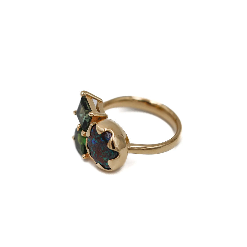 Green Opal Cluster Kelly Jay Jewellery