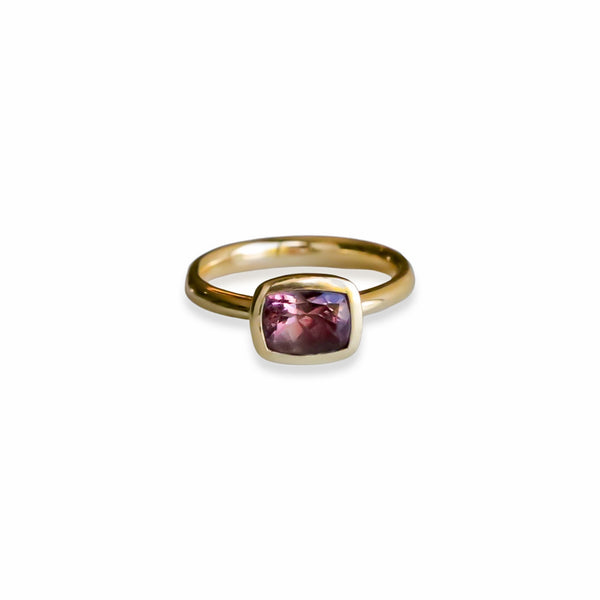 Bi-Coloured Horizontal Tourmaline Ring