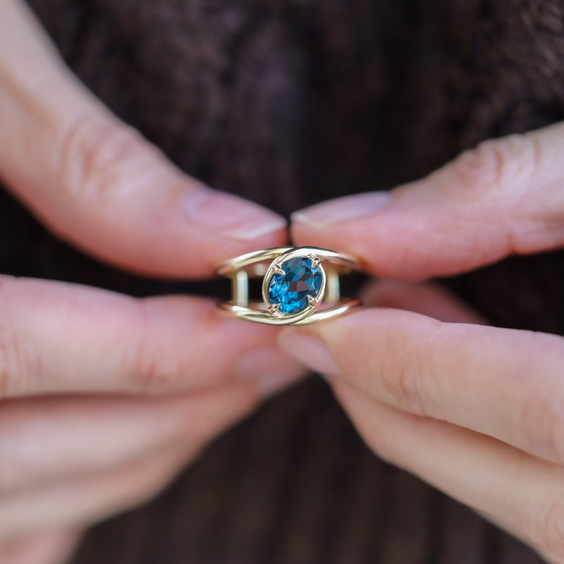 Topaz Twist Ring