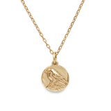 Lilac-Breasted Roller Bird Necklace (Gold)