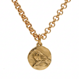 Lilac-Breasted Roller Bird Necklace (Gold)