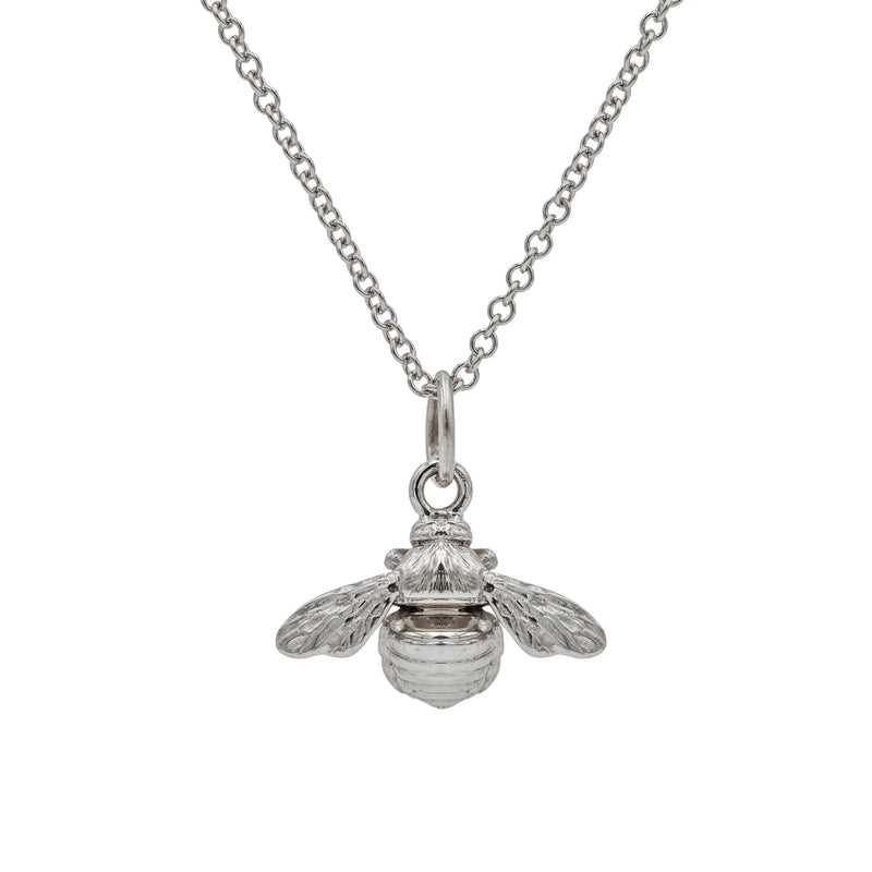 Bumble Bee Necklace Silver Kelly Jay Jewellery