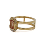 Morganite Double Band Ring