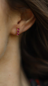 Ruby Bar Earrings