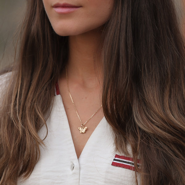 Butterfly Necklace (9ct Yellow Gold)