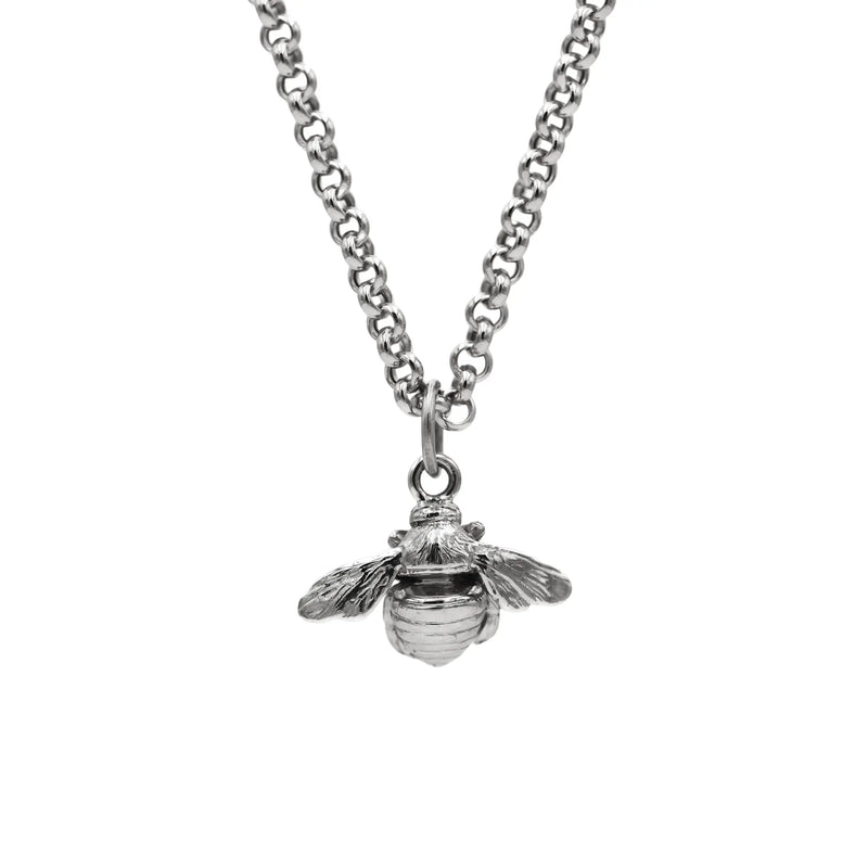Bumble Bee Necklace Silver Kelly Jay Jewellery