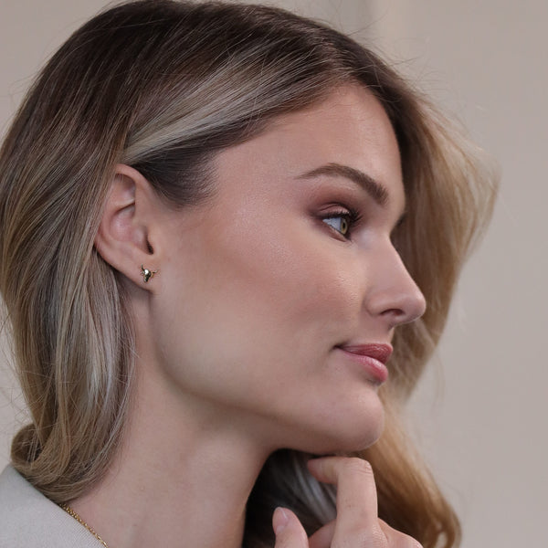 Nguni Bull Earrings (Yellow Gold)