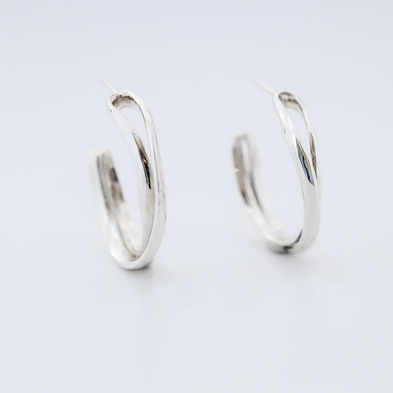 Spiral Hoops (Silver)