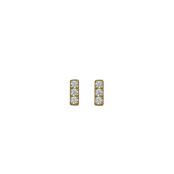 Mini Moissanite Bar Earrings