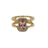 Morganite Double Band Ring