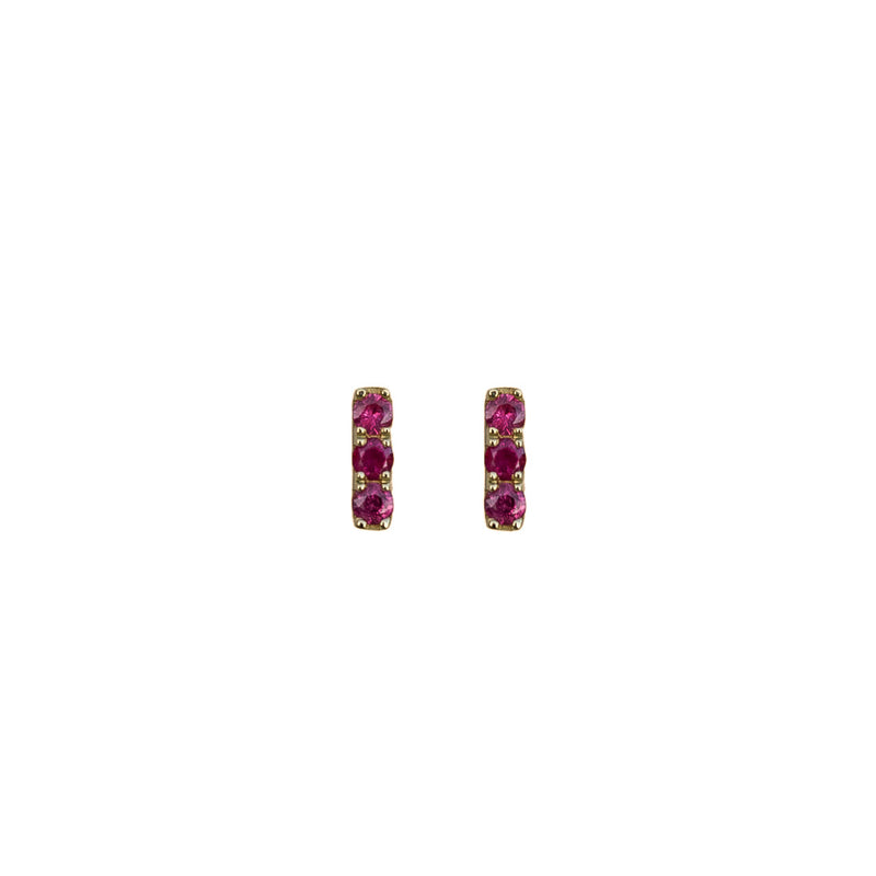 Ruby Bar Earrings