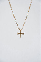 The Dragonfly Necklace (Yellow Gold)