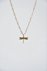The Dragonfly Necklace (Yellow Gold)