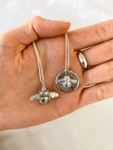 Bumble Bee Necklace Silver