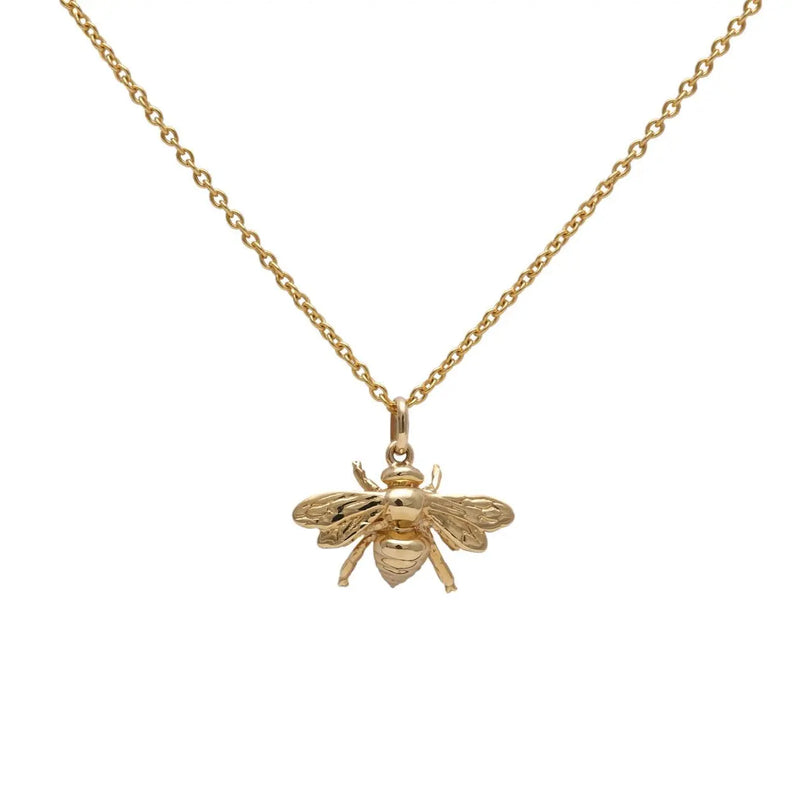 Detailed, delicate gold bee necklace  handcrafted and inspired by nature