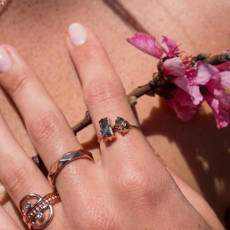 Faceted Ring Rose Gold