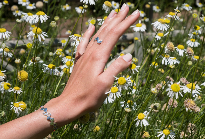 Honeycomb Silver Ring