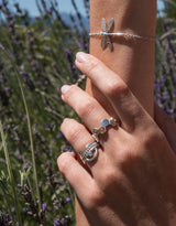Thin Faceted Ring Silver Kelly Jay Jewellery