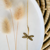 Dragonfly Necklace Yellow Gold