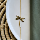 Dragonfly Necklace Yellow Gold