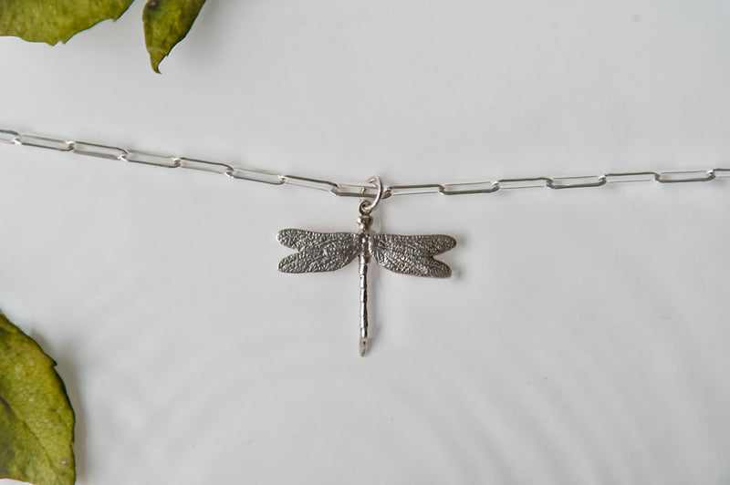 The Dragonfly Necklace (Solid Silver)