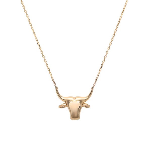 Nguni Bull Necklace (Yellow Gold)