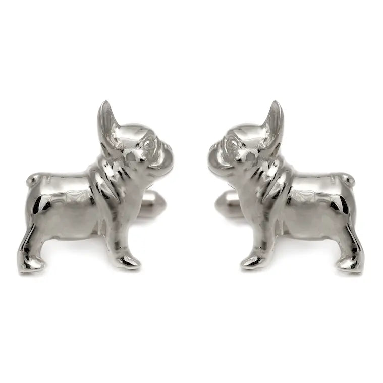 Cutest Frenchie cufflinks made in solid silver