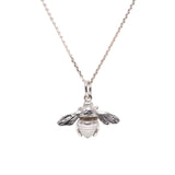 Bumble Bee Necklace Silver