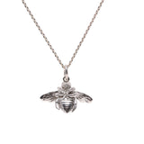 Bumble Bee Necklace Silver