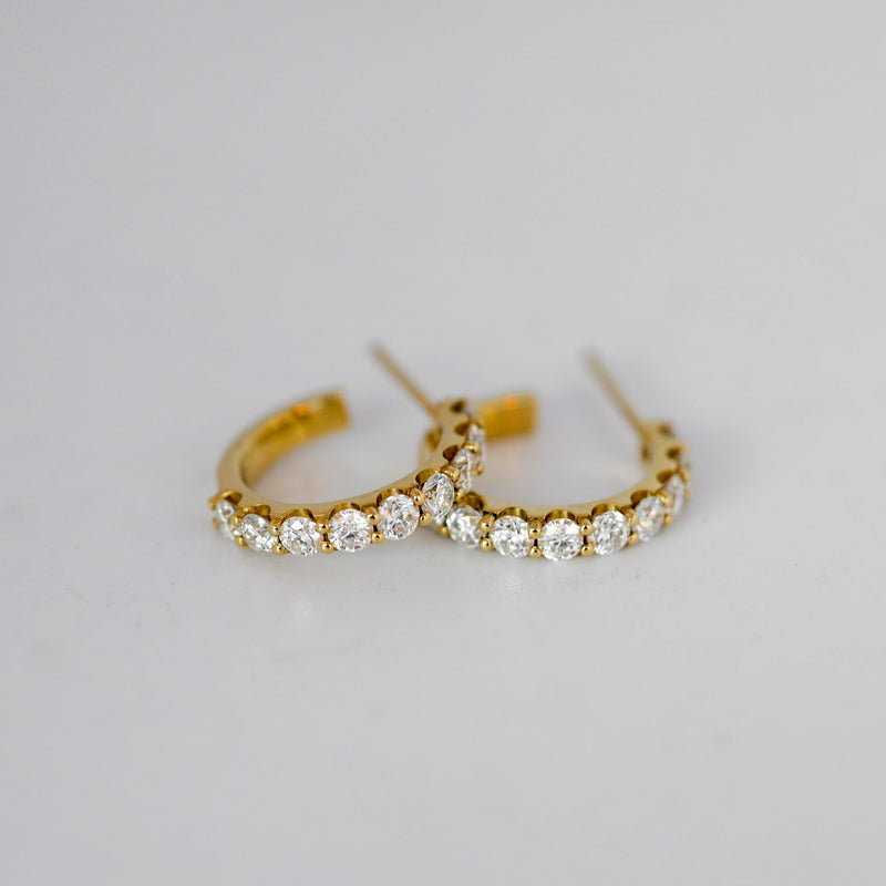 Moissanite Hoops