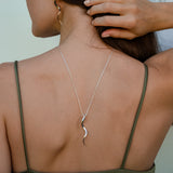 Kudu Horn Necklace (Silver)
