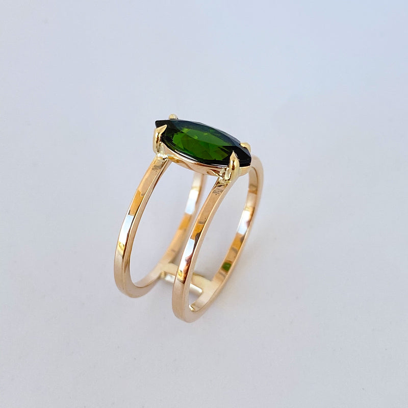 Tourmaline Double Band Ring