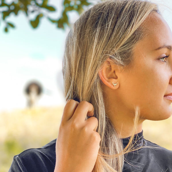 Nguni Bull Earrings (Silver)