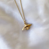 Bumble Bee Necklace Gold