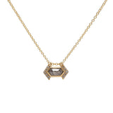 Hexagonal Salt and Pepper Diamond Necklace
