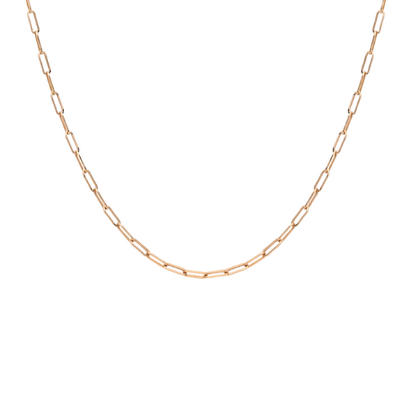 Paper Clip Chain (Yellow Gold)