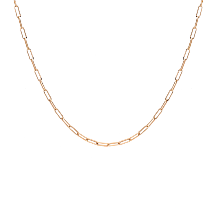 Paper Clip Chain (Yellow Gold)