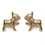 French Bulldog Cufflinks (Yellow Gold)