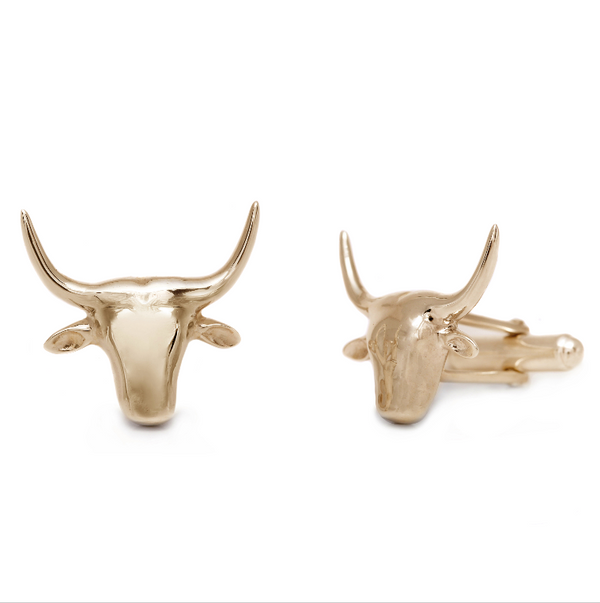 Nguni Bull Cufflinks (Yellow Gold)