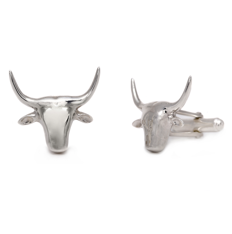 Nguni Bull Cufflinks (Silver)