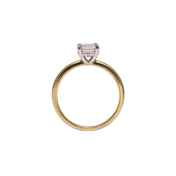 Emerald Cut Moissanite Engagement ring