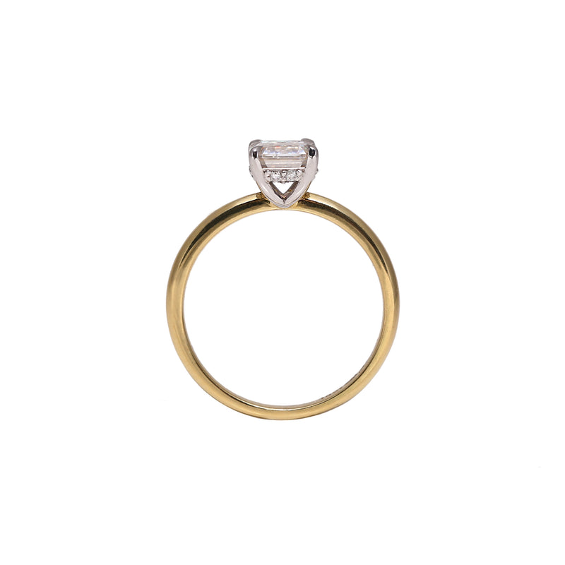 Emerald Cut Moissanite Engagement ring
