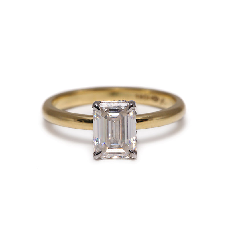 Emerald Cut Moissanite Engagement ring