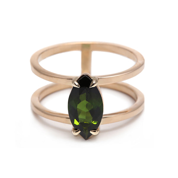 Tourmaline Double Band Ring