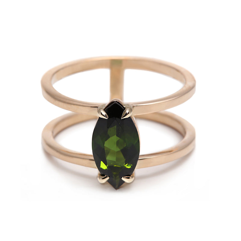 Tourmaline Double Band Ring