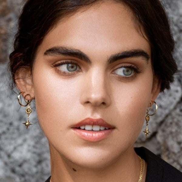 Facet Earrings Yellow Gold