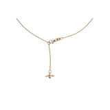 Solid gold Colony Bee Necklace with 5 detailed mini bee pendants on a fine adjustable chain, handcrafted and nature-inspired
